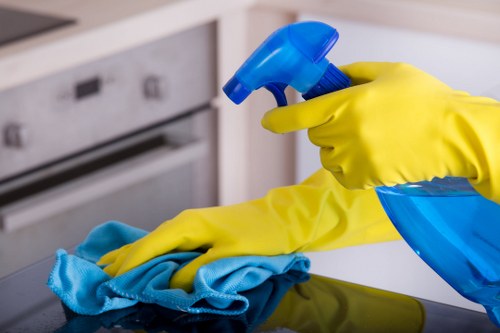 Deep carpet cleaning equipment used in an E2 apartment