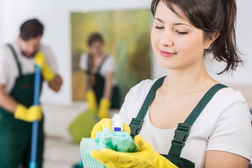 Cleaner in E2 working in a shared residential building