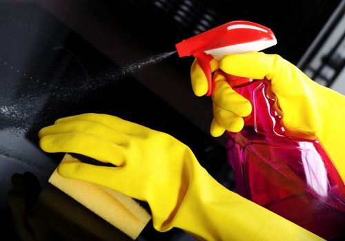 Local carpet cleaner treating high-traffic carpet areas in East London